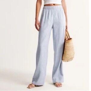 Abercrombie Fitch Womens XSmall Short Ultra High Wide Leg Striped Pants NWT